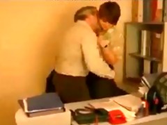 russian boss working with his sekretary russian